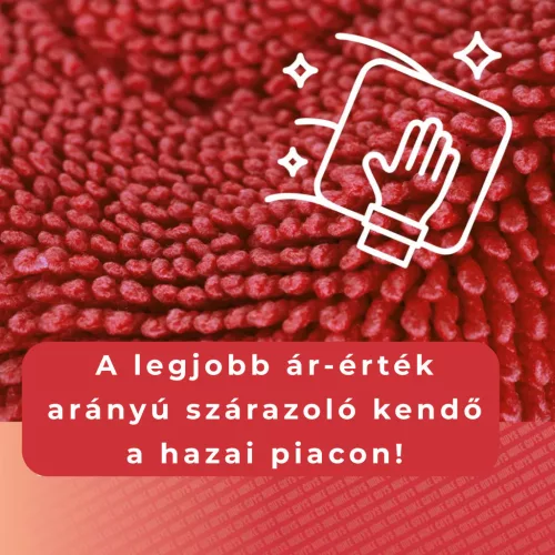 NukeGuys Gamma Dryer XXL – prosop de uscare auto 50x80 cm, roșu