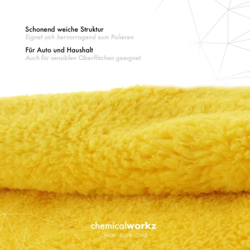 ChemicalWorkz Yellow Edgeless Soft Touch – lavetă din microfibră 40×40 cm