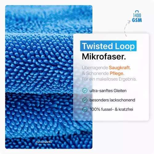 ChemicalWorkz Blue Shark Twisted Towel – prosop de uscare 40x40 cm