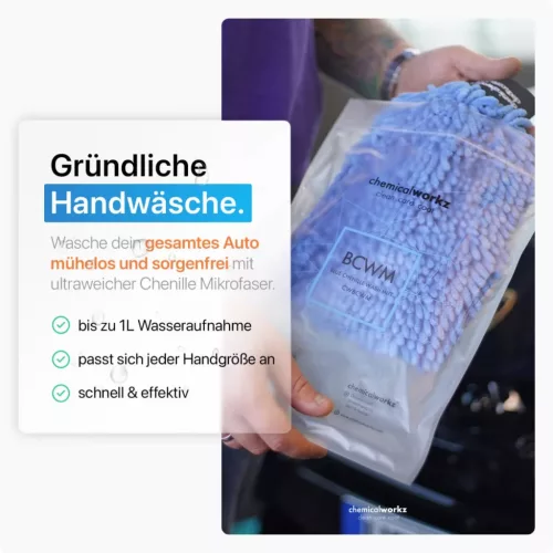 ChemicalWorkz Chenille Wash Mitt – mănușă de spălare 26x17 cm