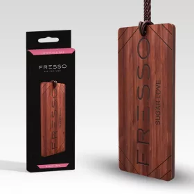 FRESSO Sugar Love – odorizant auto din lemn 115x50 mm