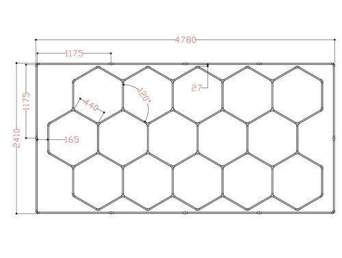 Detaliere Sistem de iluminat LED Hexagon 15 bucati