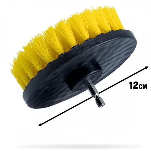 CarZoneShop perie dură pentru tapițerie, pentru bormașină, 12 cm