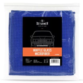   Lavete microfibre geam Deturner Waffle Glass Cleaner 40x40 cm