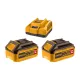 INGCO P20S – set de acumulatori și încărcător 20 V, 2x5,0 Ah