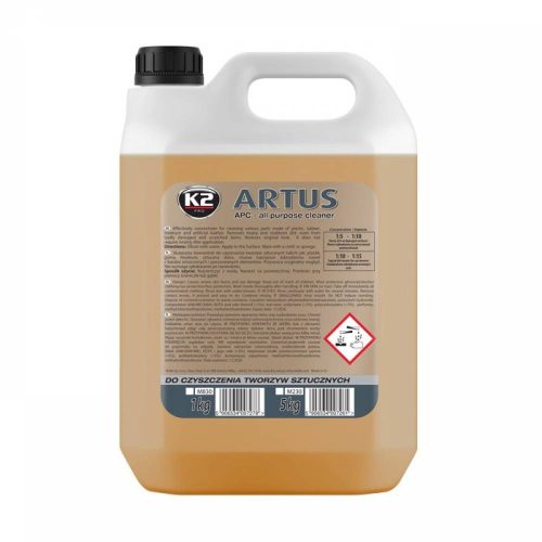 K2 Artus 5L – detergent profesional pentru curățarea plasticului auto