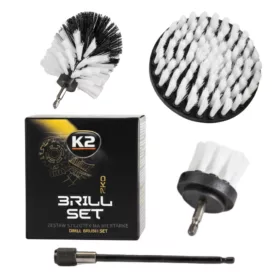   K2 Brill Set Pro – set de perii pentru curățarea interiorului, 4 piese