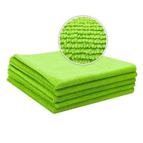   Liquid Elements Value Pack – Set lavete din microfibră verde 40x40cm 310 GSM (5 bucăți)