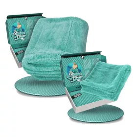   NukeGuys Gamma Dryer – set prosoape de uscare auto 50x80 + 40x40 cm, verde mentă