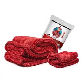   NukeGuys Gamma Dryer – set prosoape de uscare auto 50x80 + 40x40 cm, roșu
