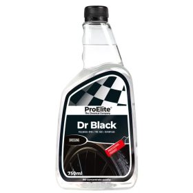 Spray ProElite Dr Black 750ml pentru anvelope și plastic – efect lucios și protecție UV