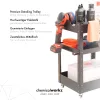 ChemicalWorkz – cărucior de detailing cu 3 polițe, 80x50x40 cm