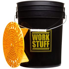 Găleată Work Stuff RINSE 20L neagră cu grilă de sedimentare pentru clătire auto