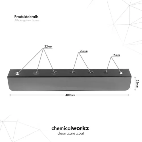 ChemicalWorkz suport de perete pentru perii 40 cm