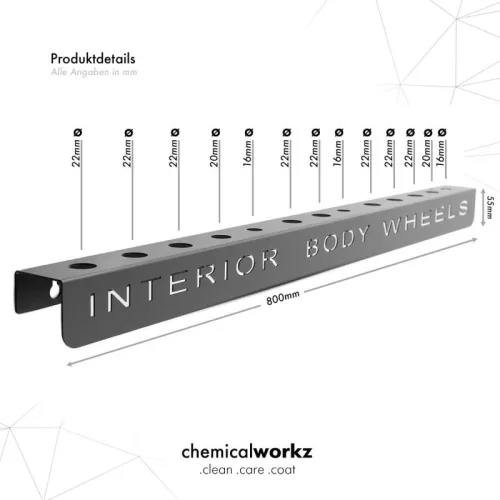 ChemicalWorkz Wall Holder – suport de perete pentru perii, 80 cm