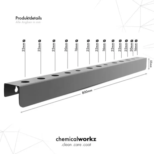 ChemicalWorkz suport de perete pentru perii 80 cm