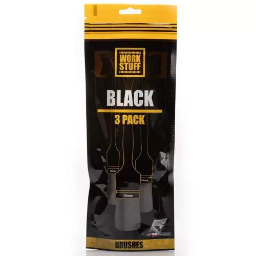 Work Stuff Detailing Brush Black – set de pensule pentru detailing, 3 buc.